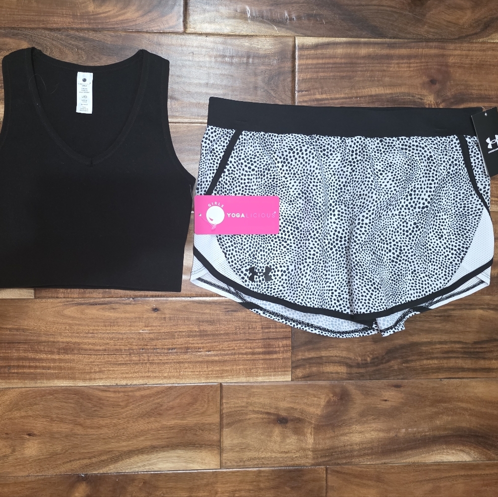Yogalicious Black and White Kids Matching Set